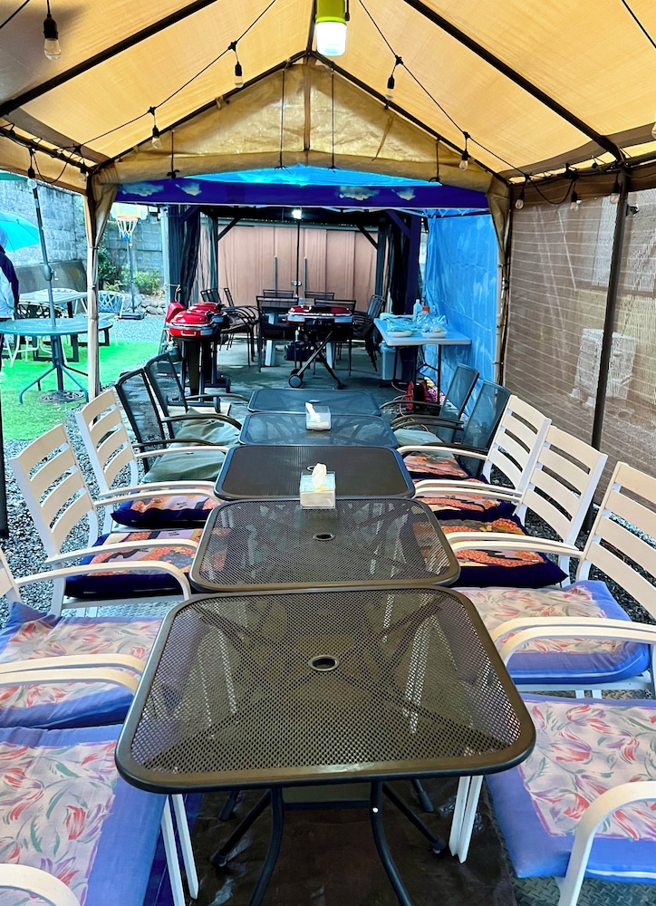 貸別荘「きよみず邸」１階貸切、近隣天然温泉、伊香保・榛名30分、年中BBQ・雨天OK! 最大20名 禁煙 テラス / パティオ3 | きよみず邸