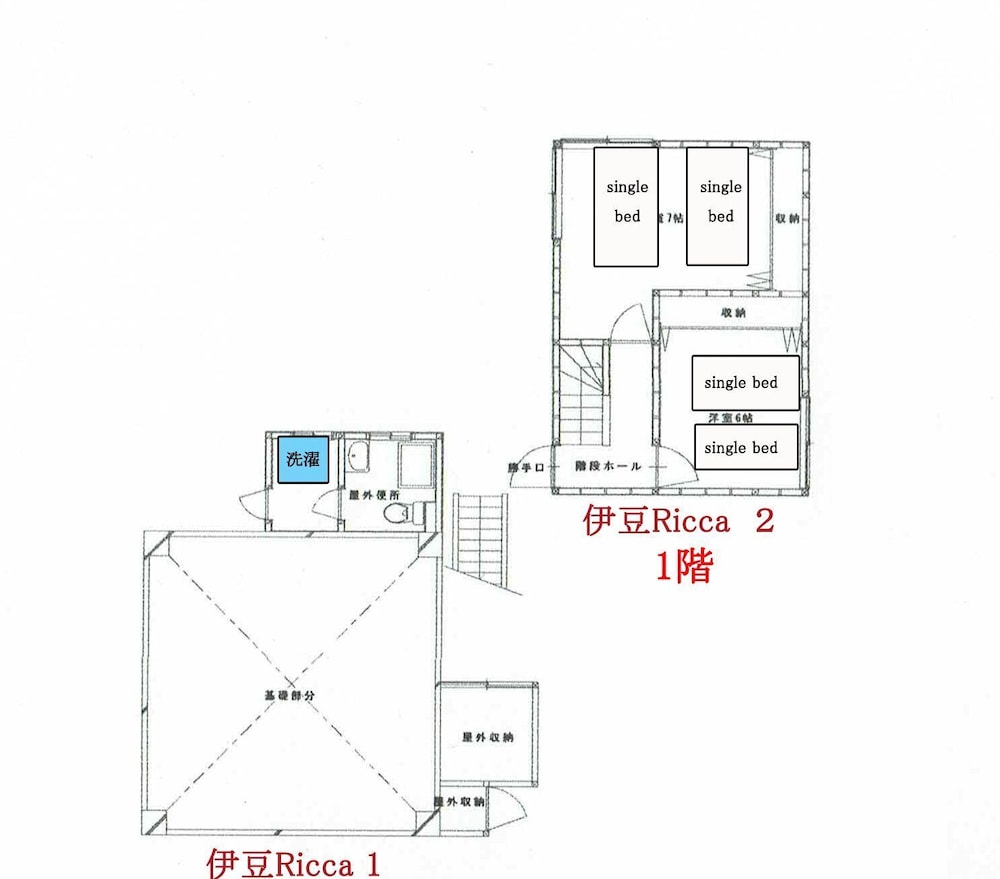一棟貸し 伊豆Ricca フロアマップ0 | 伊豆 Ricca
