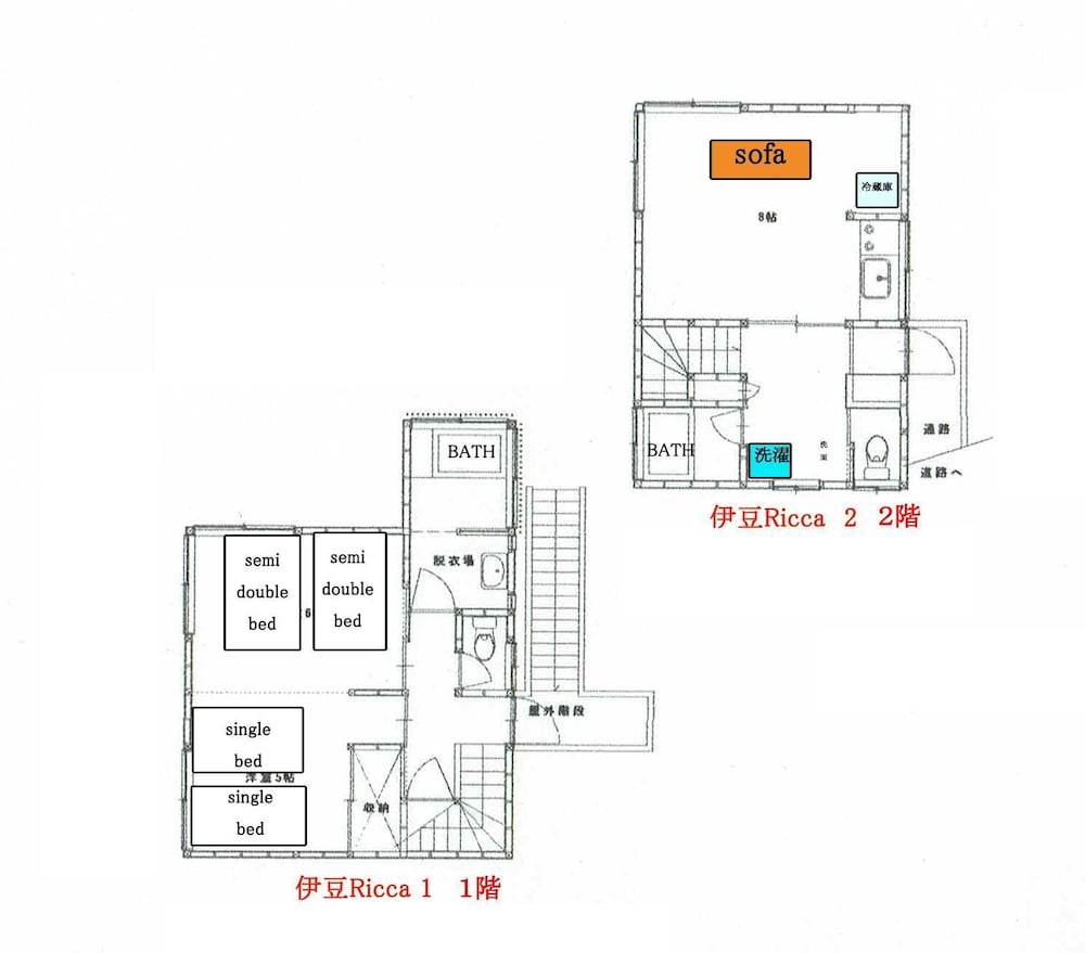 一棟貸し 伊豆Ricca フロアマップ1 | 伊豆 Ricca