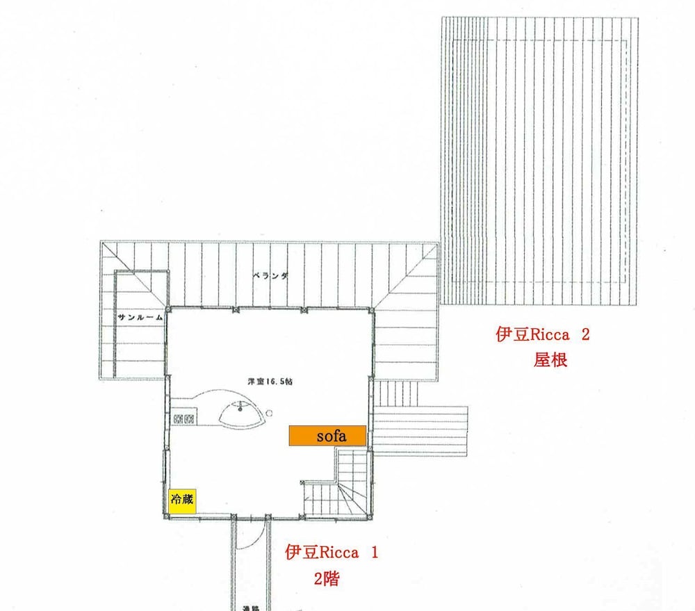 一棟貸し 伊豆Ricca フロアマップ2 | 伊豆 Ricca