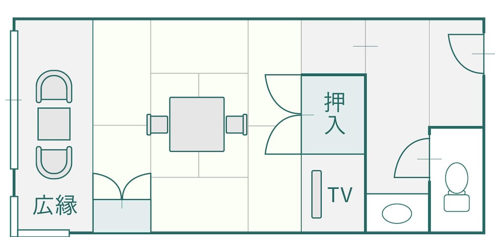 [湖畔側] 和室8畳＋広縁 客室7 | Suzuranso