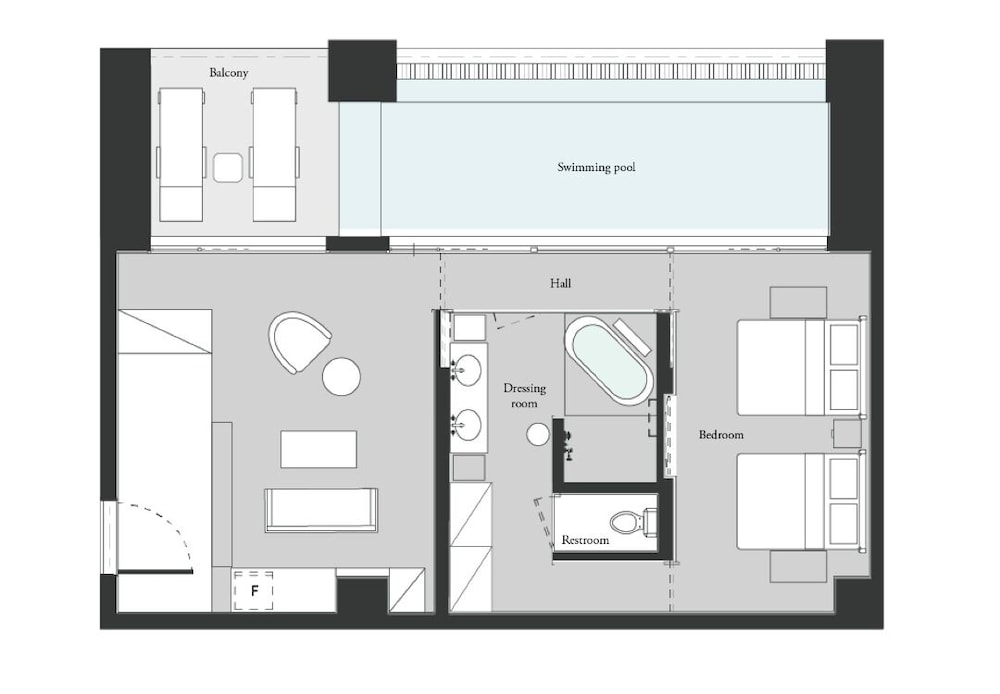 【プライベートプール】 デラックス・スイートルーム 客室4 | UMITO OKINAWA ONNASON
