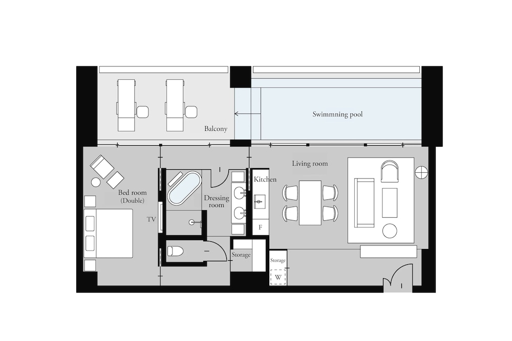 [プライベートプール] エグゼクティブ・スイートルーム３階 / キングベッド 客室8 | UMITO OKINAWA ONNASON