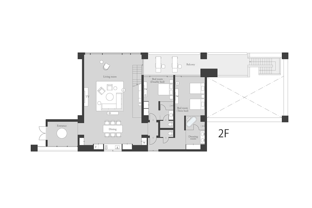 【プライベートプール】 マスターズメゾネット・スイートルーム / 3ベッドルーム 客室16 | UMITO OKINAWA ONNASON