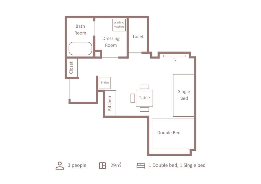 スーペリア ツインルーム フロアマップ0 | Minn 蒲田