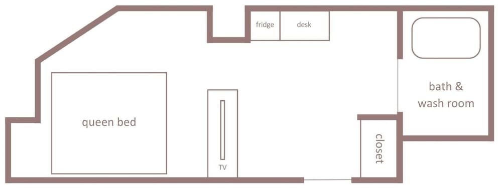 スタンダード ルーム クイーンベッド 1 台 禁煙 冷蔵庫 フロアマップ0 | Minn 金沢