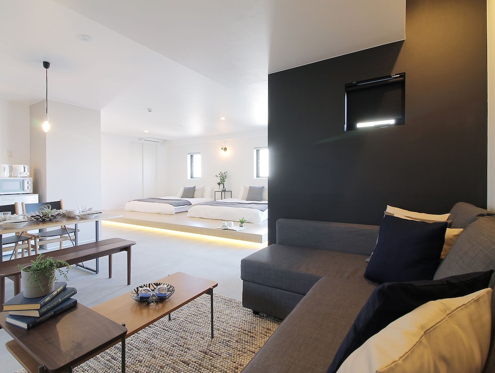 エクスクルーシブ スタジオ (802) リビング エリア4 | b hotel 広島平和大通り