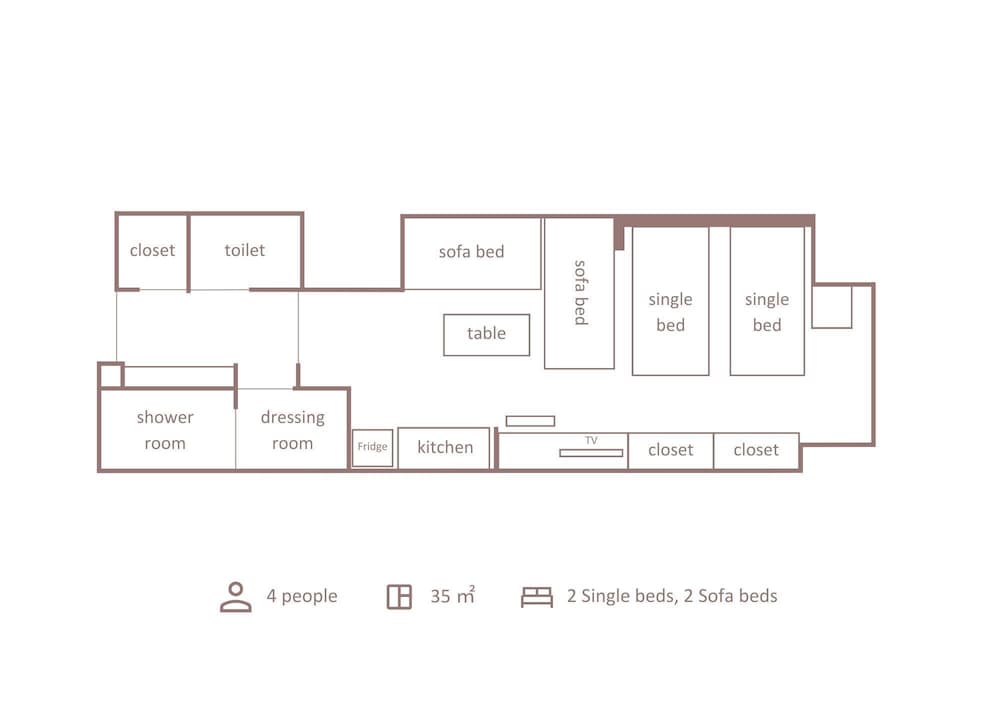 スタンダード ツインルーム フロアマップ0 | Minn 上野