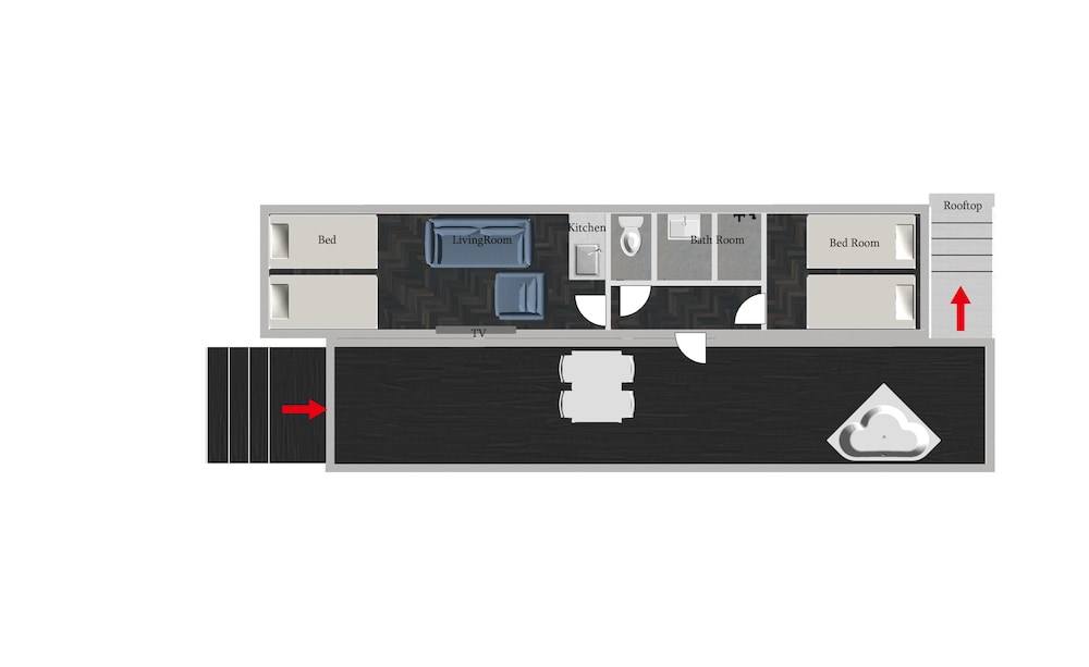 Sky Rooftop Room 禁煙 フロアマップ0 | Glory island okinawa-Yabusachi Resort-