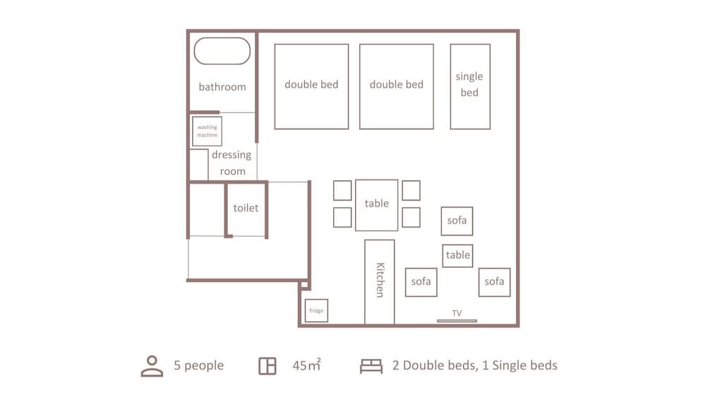 モデレート 1DK 客室2 | Minn 千歳