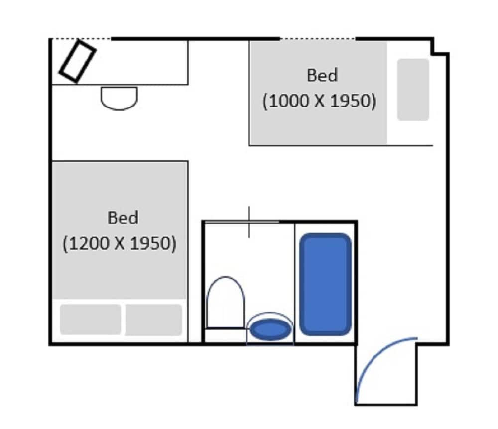 ラージ　ツインルーム フロアマップ0 | ホテルコンソルト新大阪