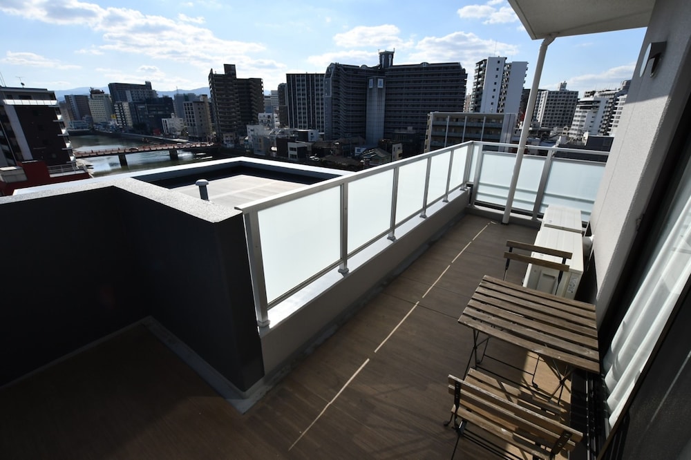 デラックス アパートメント バルコニーからの眺望0 | Riverside Inn Hakata
