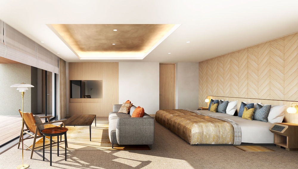 デラックスツイン (フォレストビュー・温泉付) 禁煙 リビング エリア0 | THE HIRAMATSU 軽井沢 御代田