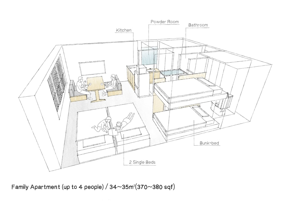 ファミリー アパートメント 客室8 | MIMARU東京 浅草STATION