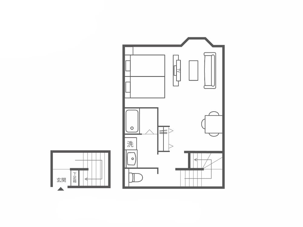 エコノミー トリプルルーム 禁煙 フロアマップ0 | ecot 砂山ビーチ