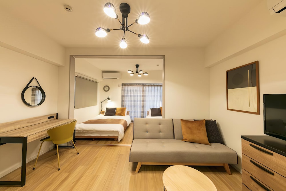 【デラックスルーム】ダブルベッド2台 ソファベッド1台 キッチン付 禁煙 客室1 | レガティオ博多