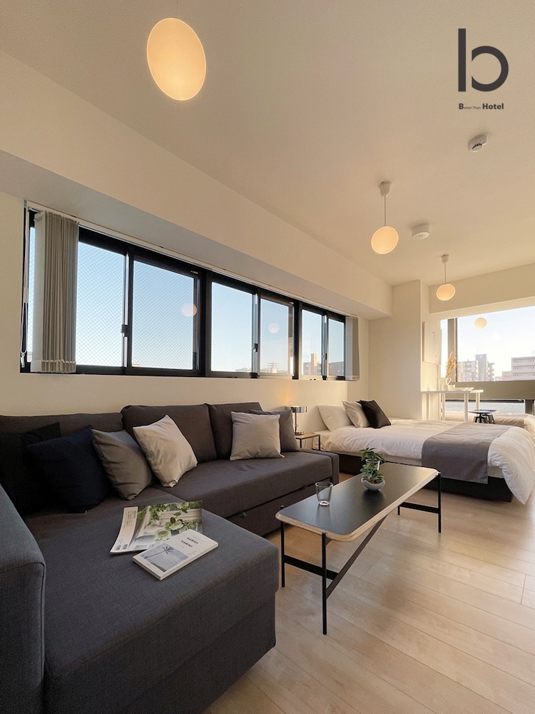 デラックス コンドミニアム 1 ベッドルーム 禁煙 シティビュー (bHotel Nekoyard 601) リビング エリア3 | b hotel Neko Yard 広島