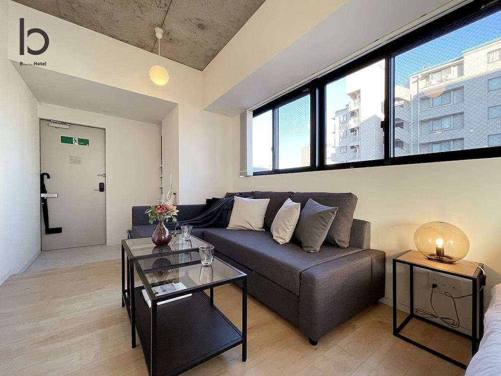 デラックス コンドミニアム 1 ベッドルーム 禁煙 シティビュー (bHotel Nekoyard 501) リビング エリア0 | b hotel Neko Yard 広島