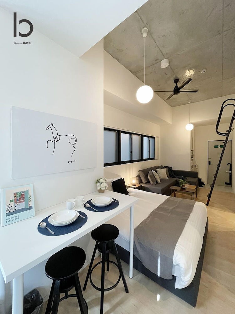 デラックス コンドミニアム 1 ベッドルーム 禁煙 シティビュー (bHotel Nekoyard 302) 客室内のダイニングエリア1 | b hotel Neko Yard 広島