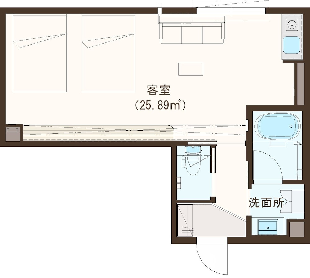 スタンダードB 禁煙 客室10 | グランドベース広島平和公園前