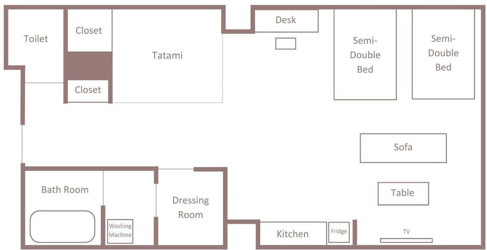 スーペリアワークルーム (禁煙／58平米／6名定員) フロアマップ0 | Minn 浅草