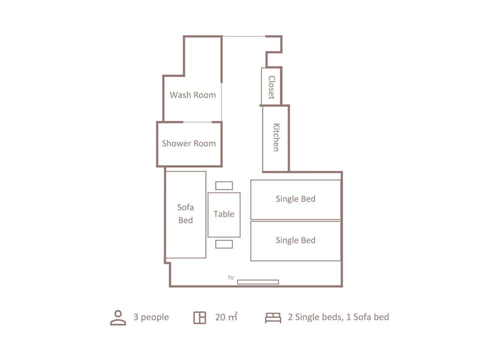 ベーシックファミリールーム シャワーのみ 禁煙 フロアマップ0 | Minn 葛西