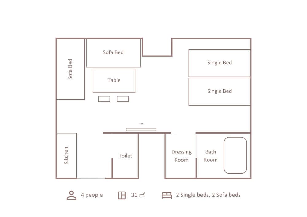 デラックスファミリールーム 禁煙 フロアマップ0 | Minn 葛西