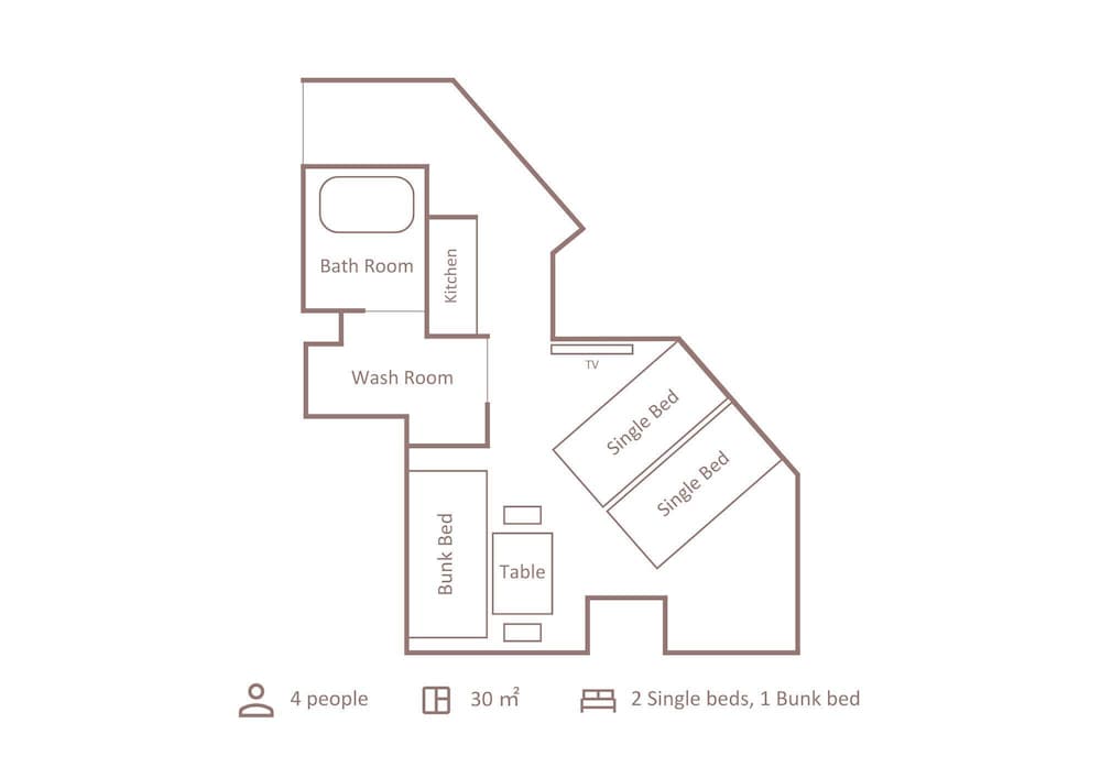スタンダードファミリールーム (3-4名利用) 禁煙 フロアマップ0 | Minn 葛西