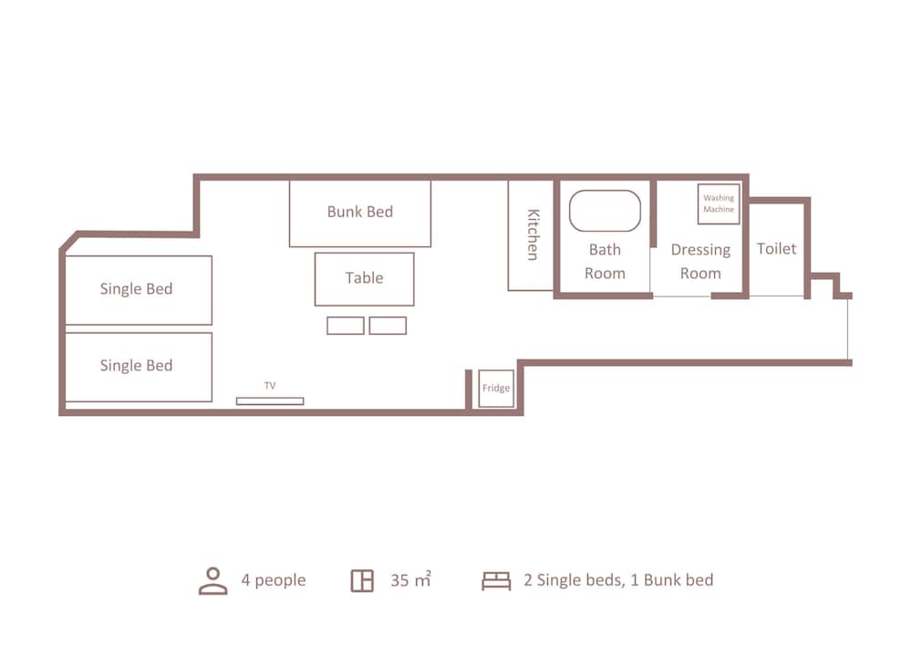 Moderate 4Bed 客室2 | Minn 秋葉原