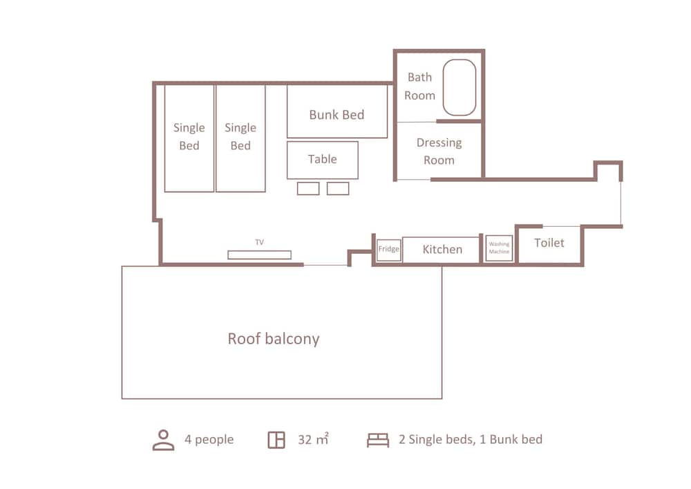 Standard 4Bed Roof Balcony 客室1 | Minn 秋葉原