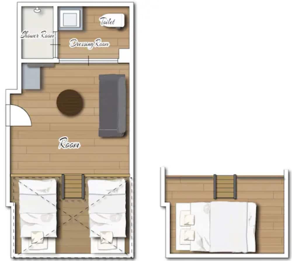 コンフォート 4 人部屋 シングルベッド2台 ダブルベッド1台 禁煙 客室5 | ゾンクホテル春吉