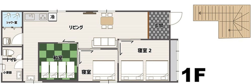アパートメント 3 ベッドルーム 禁煙 (101) フロアマップ0 | Mcity in Maejima
