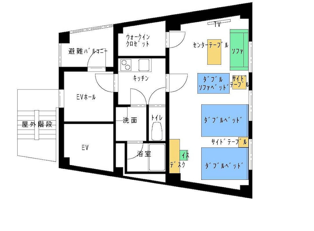 アパートメント 禁煙 (801) 客室5 | ケイアイコンホテルズ新栄