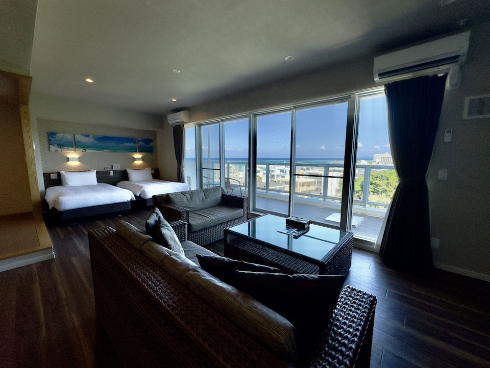 パーシャルオーシャンビュー デラックス·スイートコンド 禁煙 客室15 | コーラルパレス恩納 by サンセットアベニュー