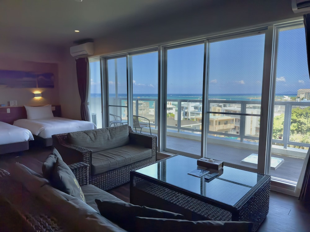 パーシャルオーシャンビュー デラックス·スイートコンド 禁煙 客室27 | コーラルパレス恩納 by サンセットアベニュー