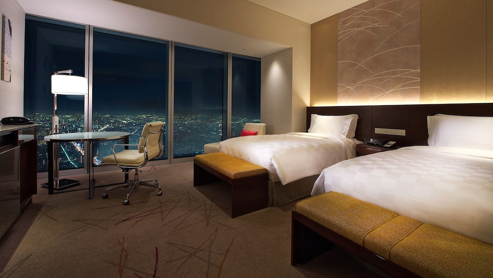 アッパーフロア デラックス ルーム シングルベッド 2 台 シティビュー 客室3 | 大阪マリオット都ホテル