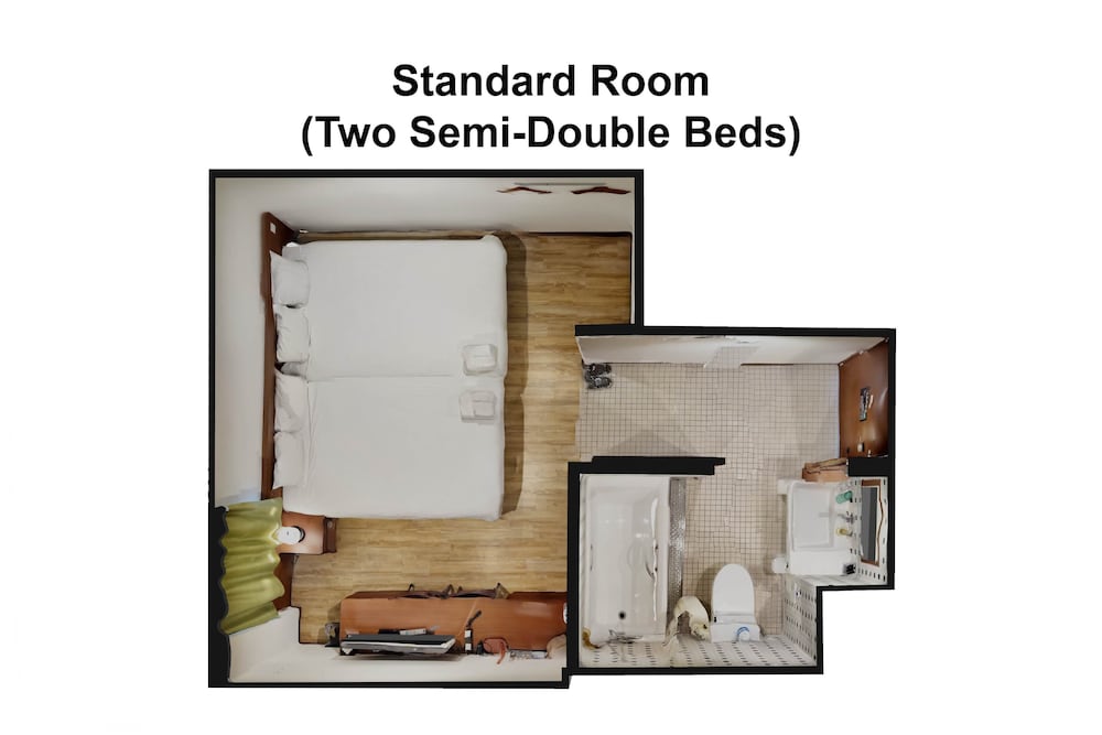 スタンダードツインルーム セミダブルベッド2台 禁煙 客室1 | ゾンクホテル博多