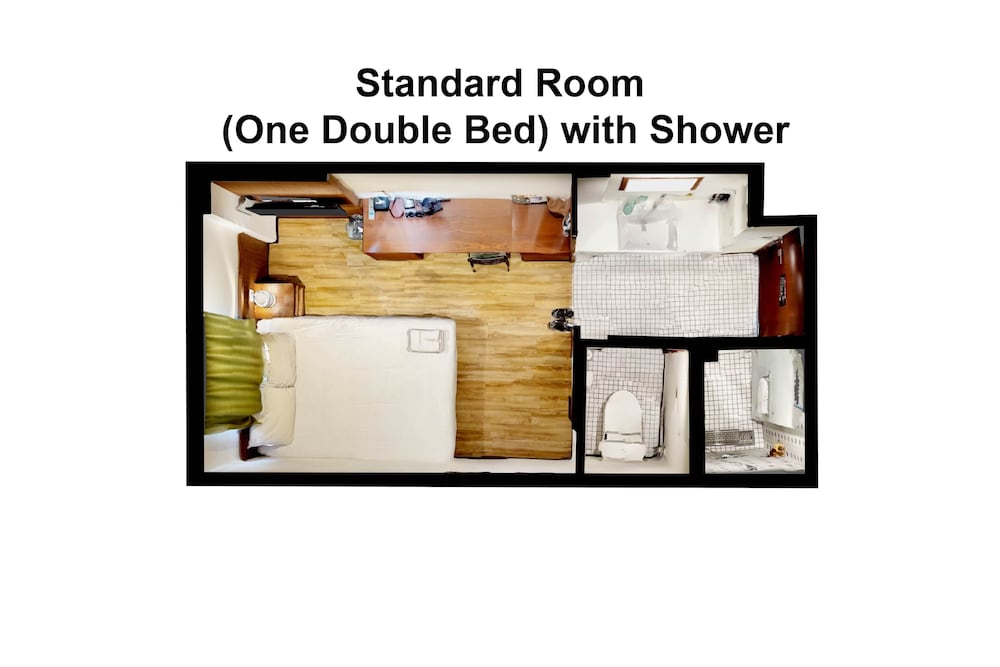 スタンダードダブルルーム ダブルベッド1台 シャワーのみ 禁煙 客室2 | ゾンクホテル博多