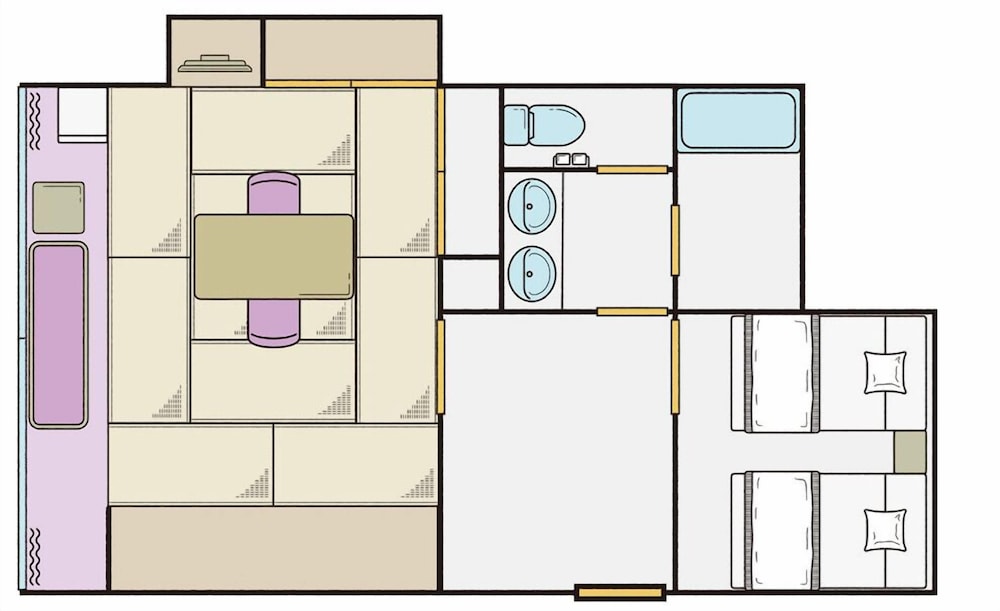 和洋室 (10畳+ツイン) (禁煙) 客室1 | 亀の井ホテル 日光湯西川 オールインクルーシブホテル