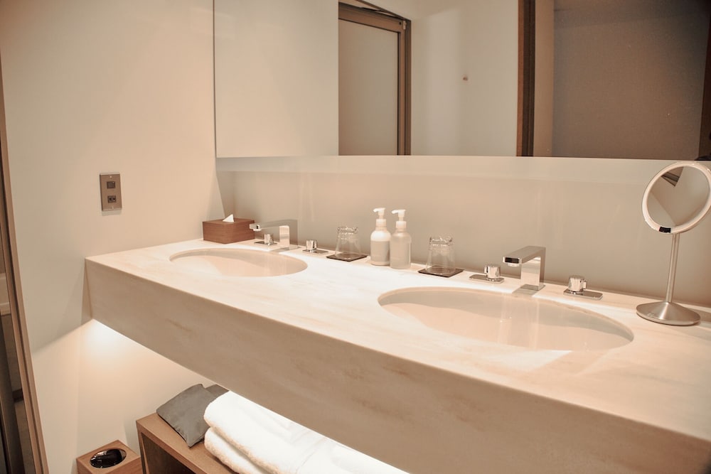 スタンダードツイン ラウンジ利用込 (安藤忠雄氏デザイン) 禁煙 バスルーム1 | 丸福樓