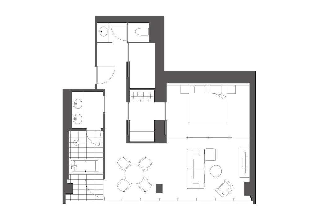 レジデンシャルスイート ラウンジ利用込 (安藤忠雄氏デザイン) 禁煙 客室4 | 丸福樓
