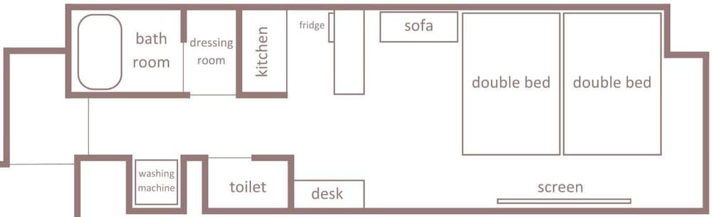 スタンダード ツインルーム フロアマップ0 | Minn 新大阪