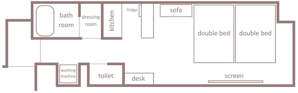 スタンダード ツインルーム フロアマップ0 | Minn 新大阪