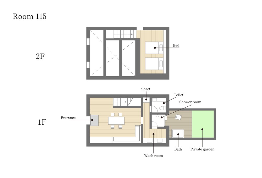 115 別館 · 島茂屋 半露天風呂 禁煙 客室6 | BYAKU Narai