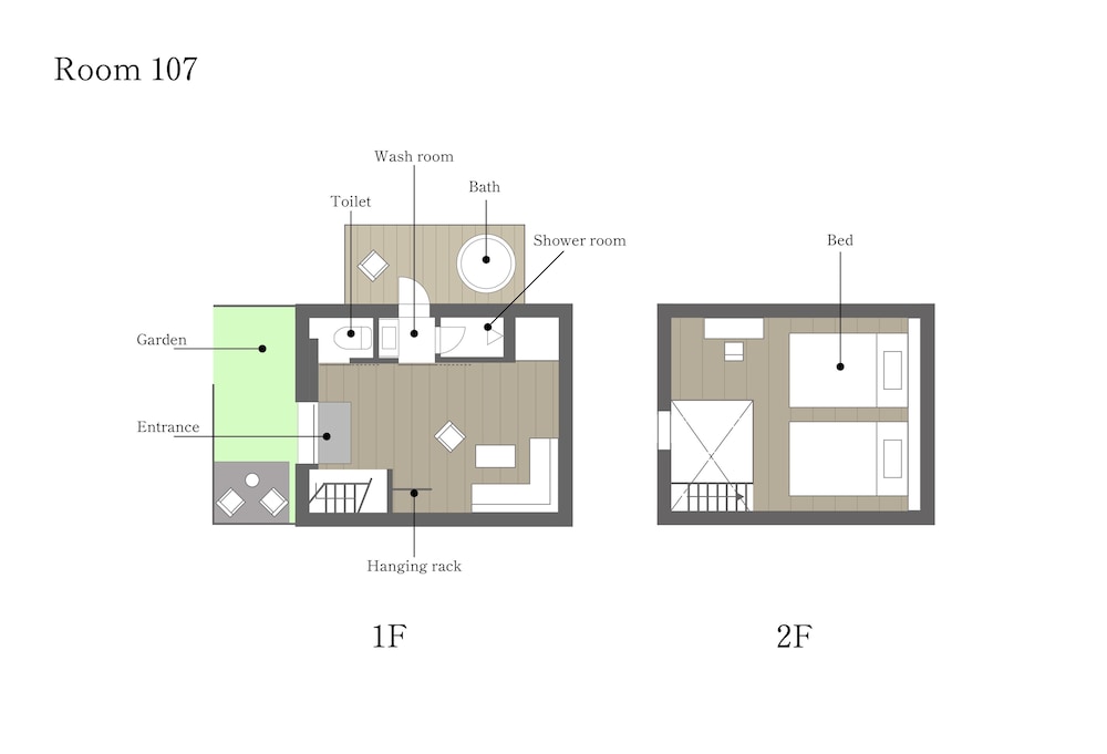 108 本館 · 歳吉屋 半露天風呂 禁煙 客室5 | BYAKU Narai