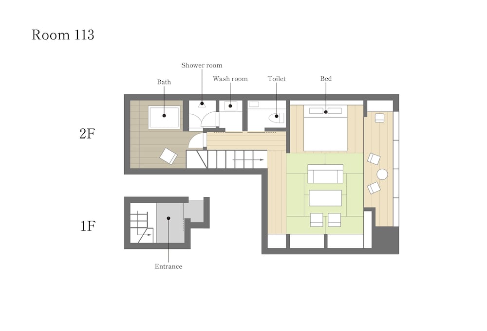 113 別館 · 島茂屋 半露天風呂 禁煙 客室4 | BYAKU Narai