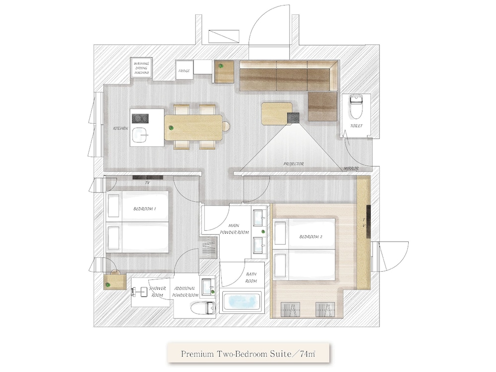 プレミアム2ベッドルームスイート 客室5 | MIMARU SUITES 東京浅草