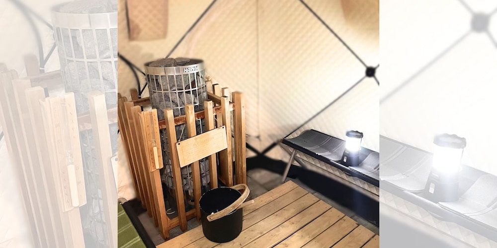 デラックス ルーム 禁煙 専用スパ浴槽0 | 全室富士山ビュー ビジョングランピングリゾート山中湖