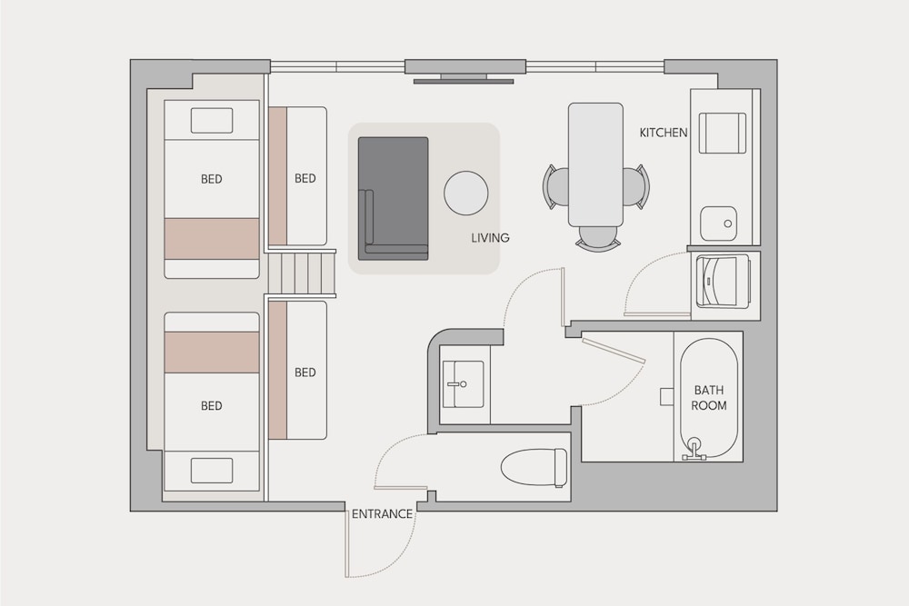 デラックス スタジオ 専用キッチン0 | fav 広島平和大通り