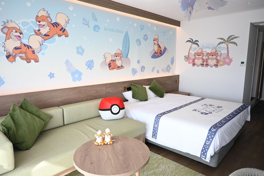 おきなわ応援ポケモン「ガーディコラボルーム」デラックスキング 禁煙 | ウォーターマークホテル沖縄 久米アイランド